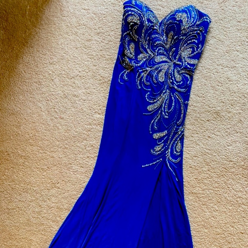 Royal blue prom dress